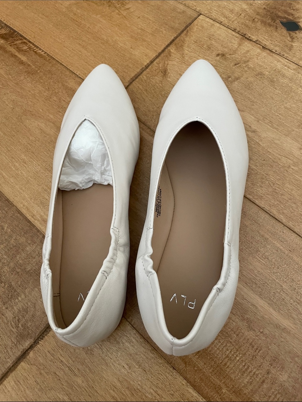 Pour La Victoire ivory leather ballet flats - Picture 4 of 8